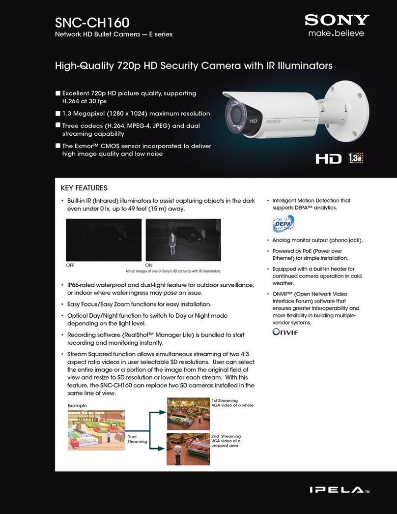 Sony IPELA SNC-CH160 Specifications