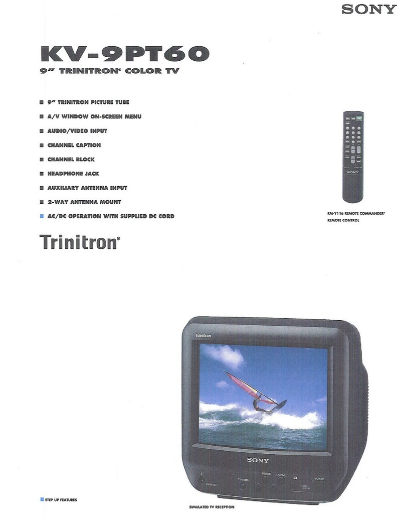 Sony KV-9PT60 - 9" Trinitron Color Tv User manual