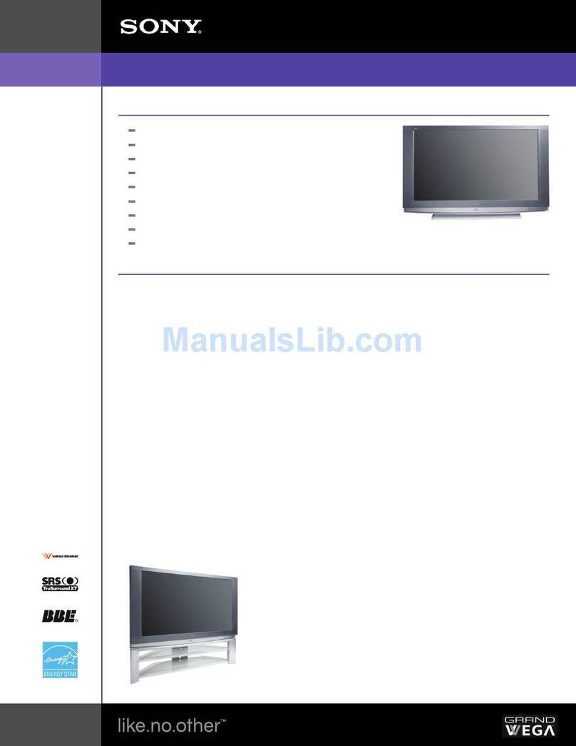 Sony GrandWega KDF-E55A20 User manual