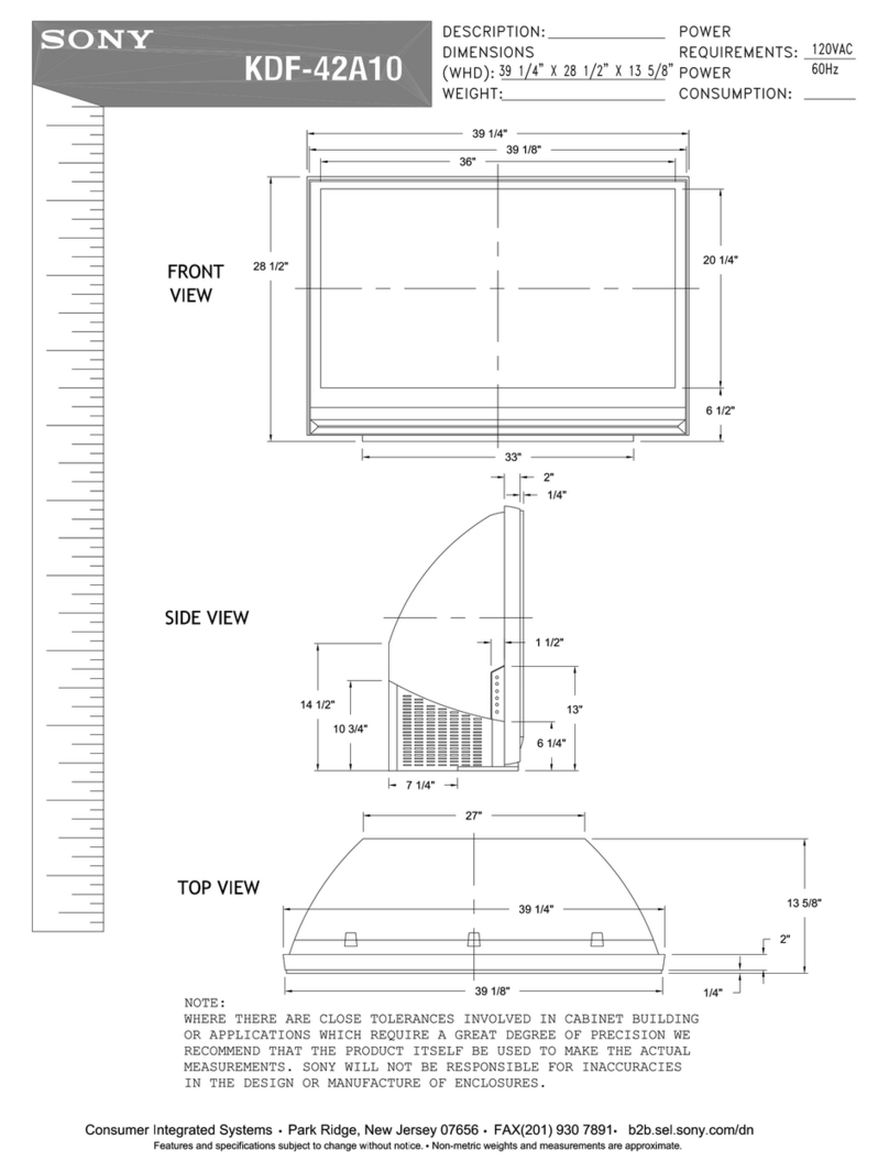 Sony KDF-E42A10 User manual Sony KDF-E42A10 User manual