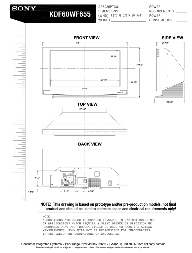 Sony GrandWega KDF-60WF655 User manual
