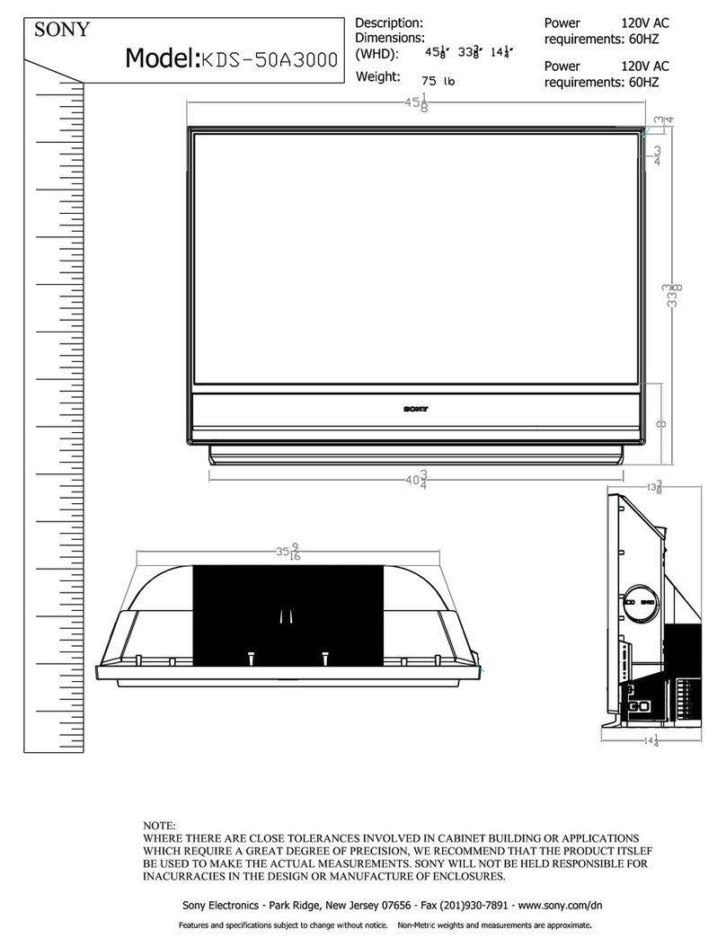 Sony KDS-50A3000 - Bravia Sxrd Microdisplay Hdtv User guide