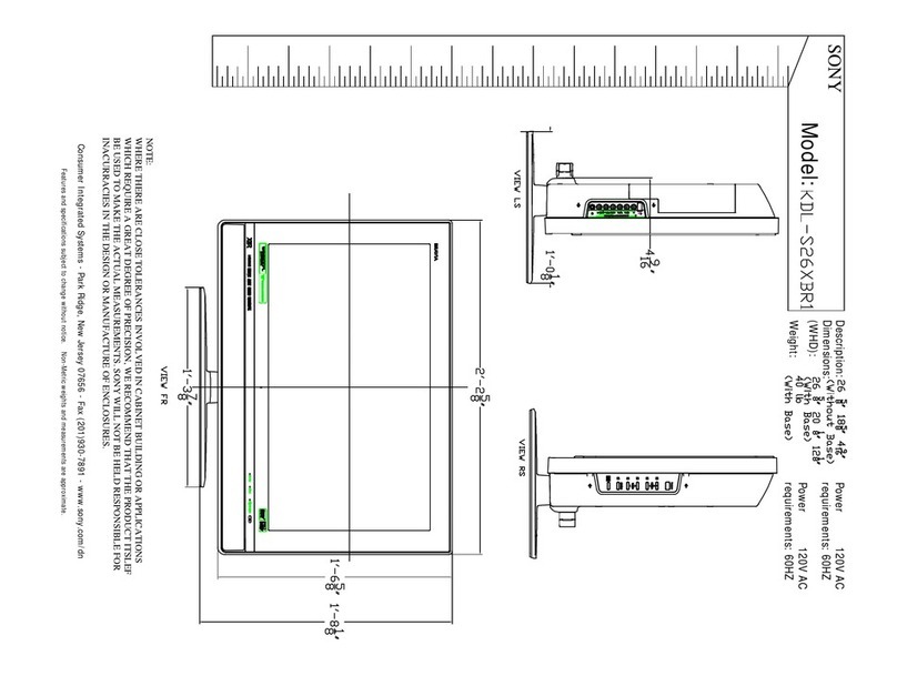 Sony KDL-V26XBR1 Operating Instructions... User manual
