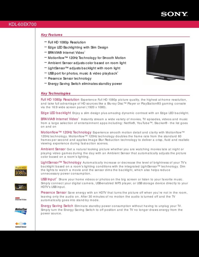 Sony BRAVIA KDL-60EX700 User manual