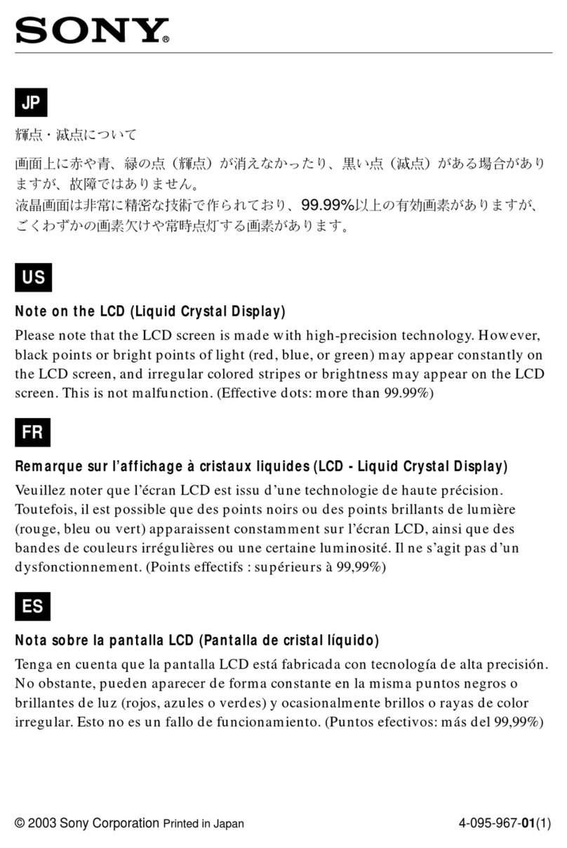 Sony WEGA KLV 21SR2 Notes