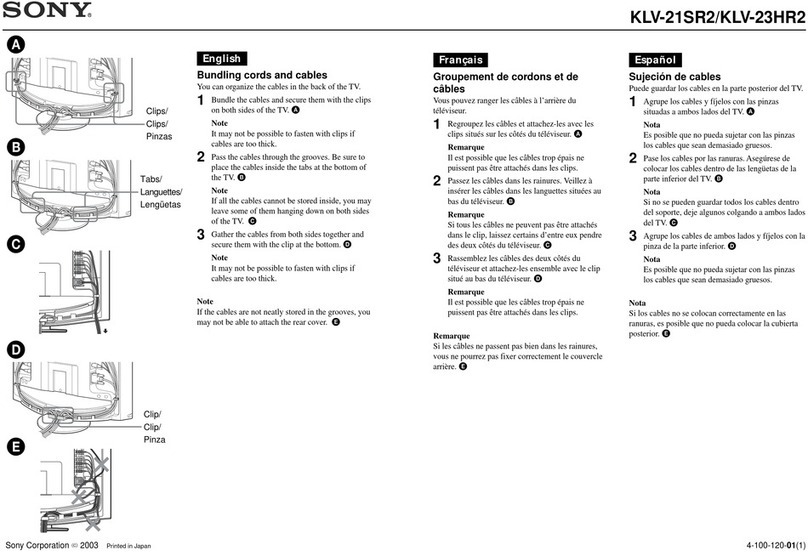 Sony WEGA KLV 21SR2 Manual