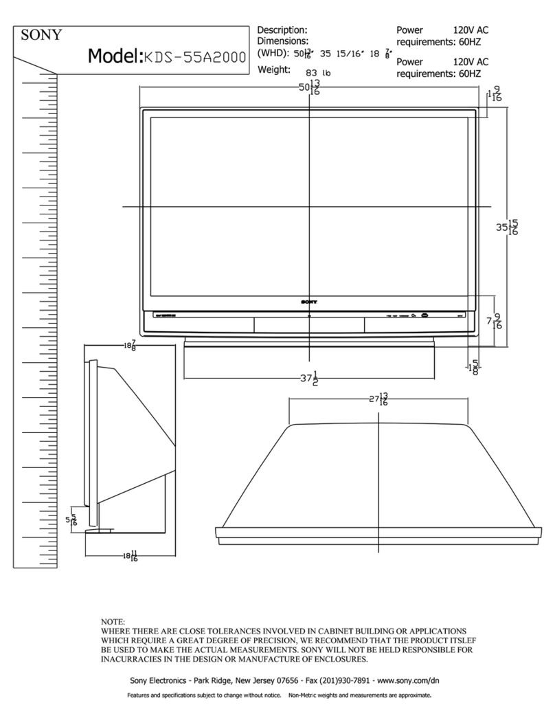 Sony WEGA KDS-55A2000 User guide