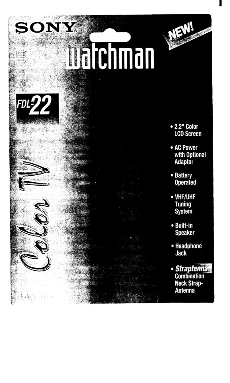 Sony Watchman FDL-22 User manual