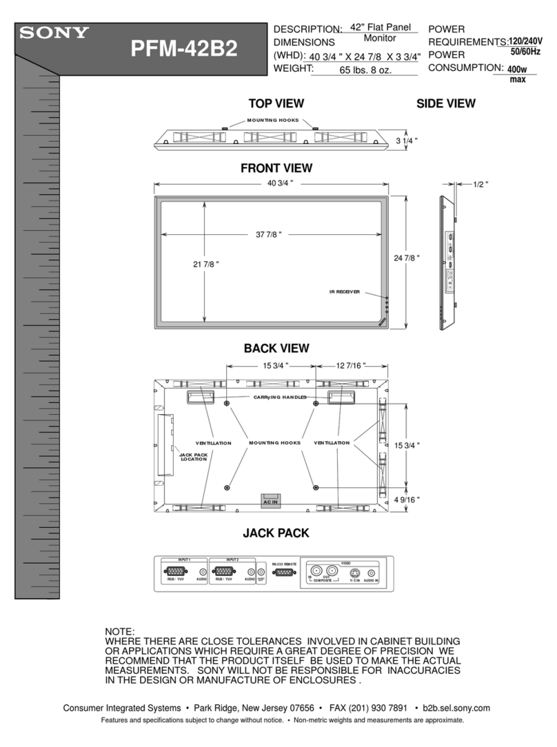 Sony PFM-42B2 User guide Sony PFM-42B2 User guide