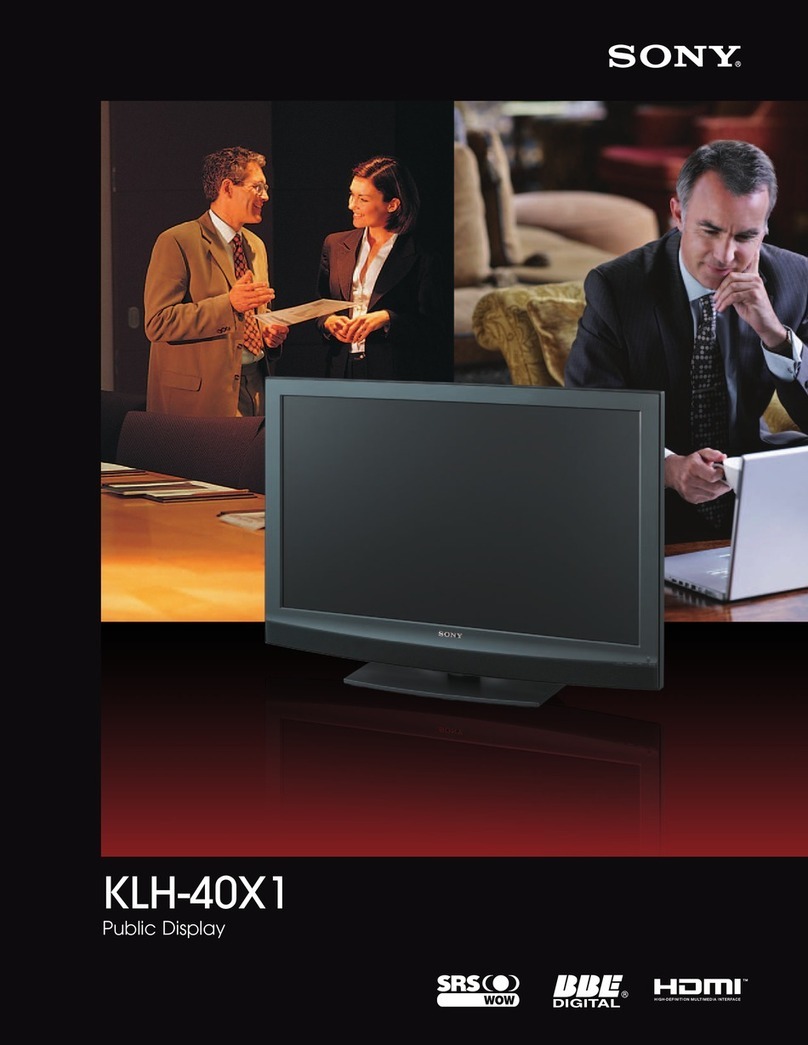 Sony KLH-40X1 User manual