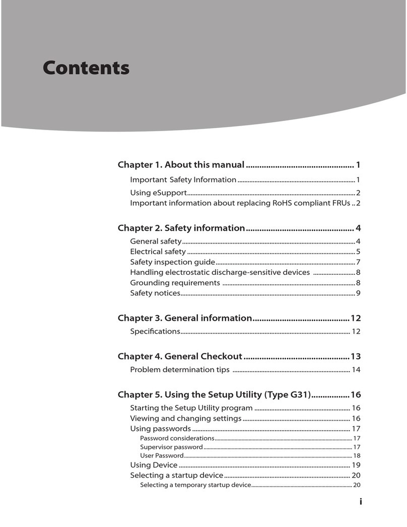 Lenovo 3000 H100 Owner's manual