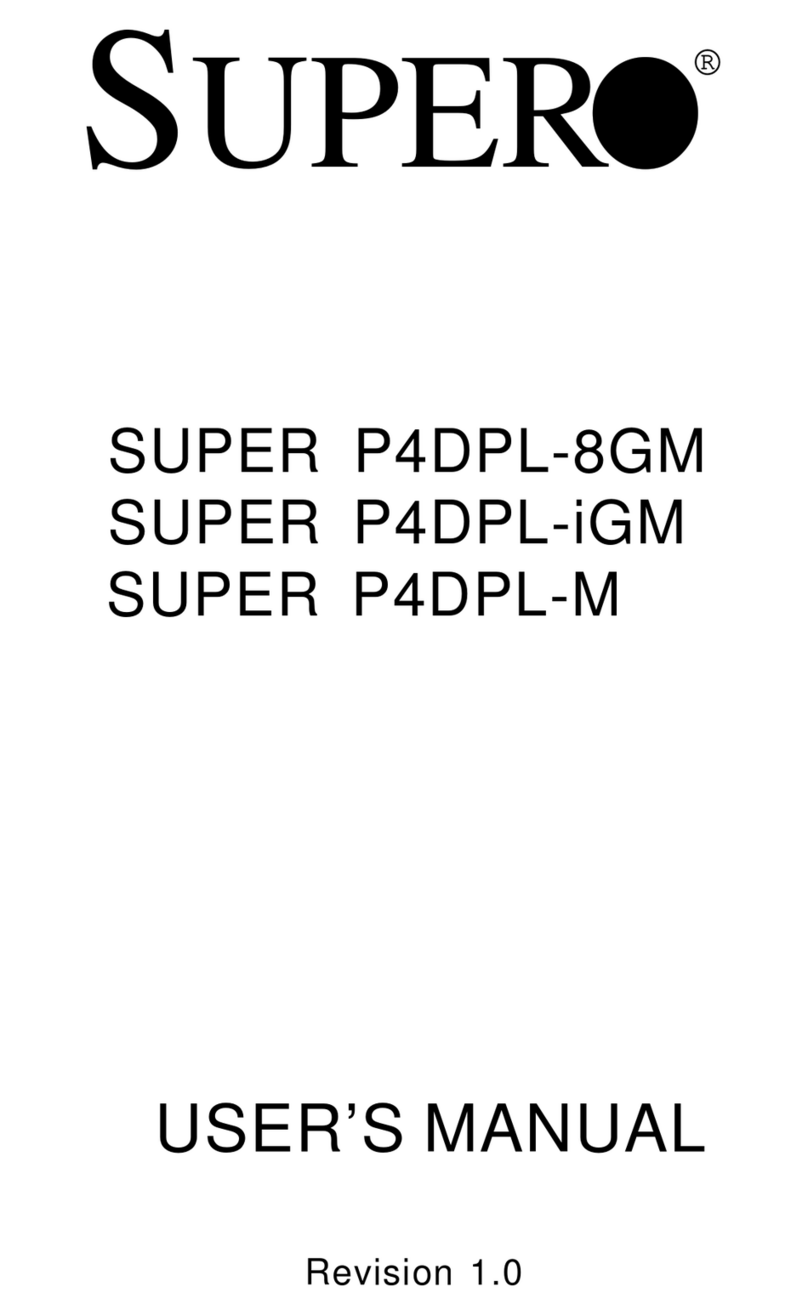 Supero SUPER P4DPL-M user manual