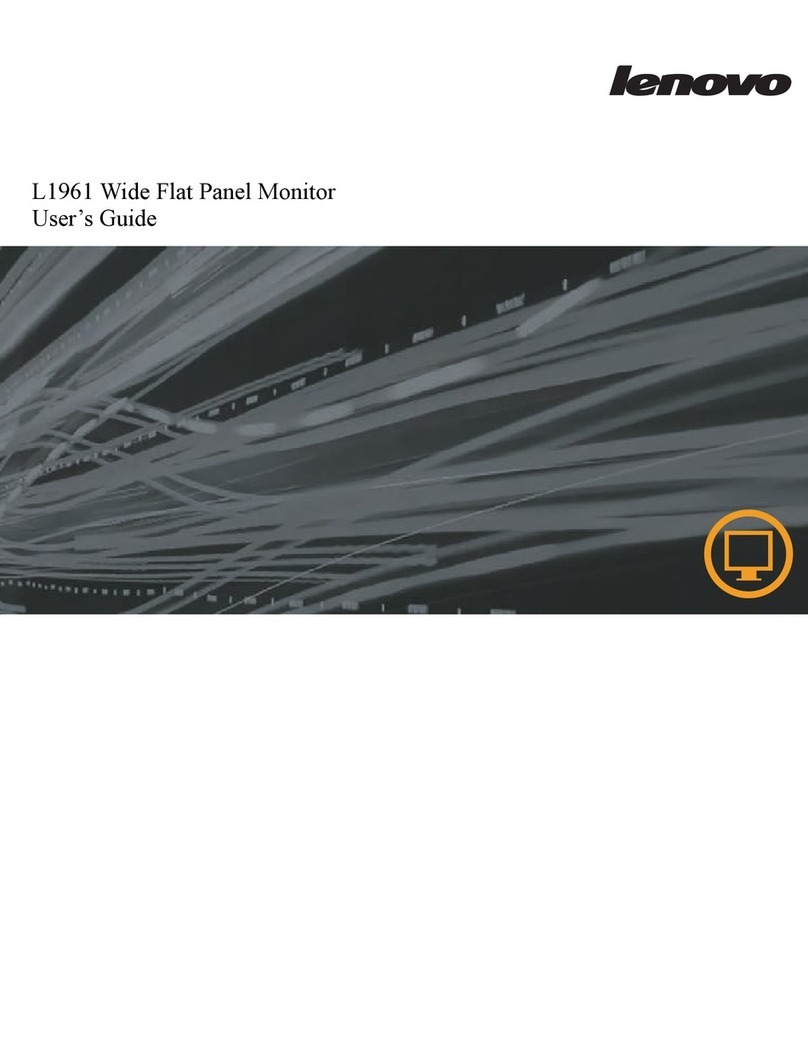 Lenovo L1961 Wide Flat Panel Monitor User manual