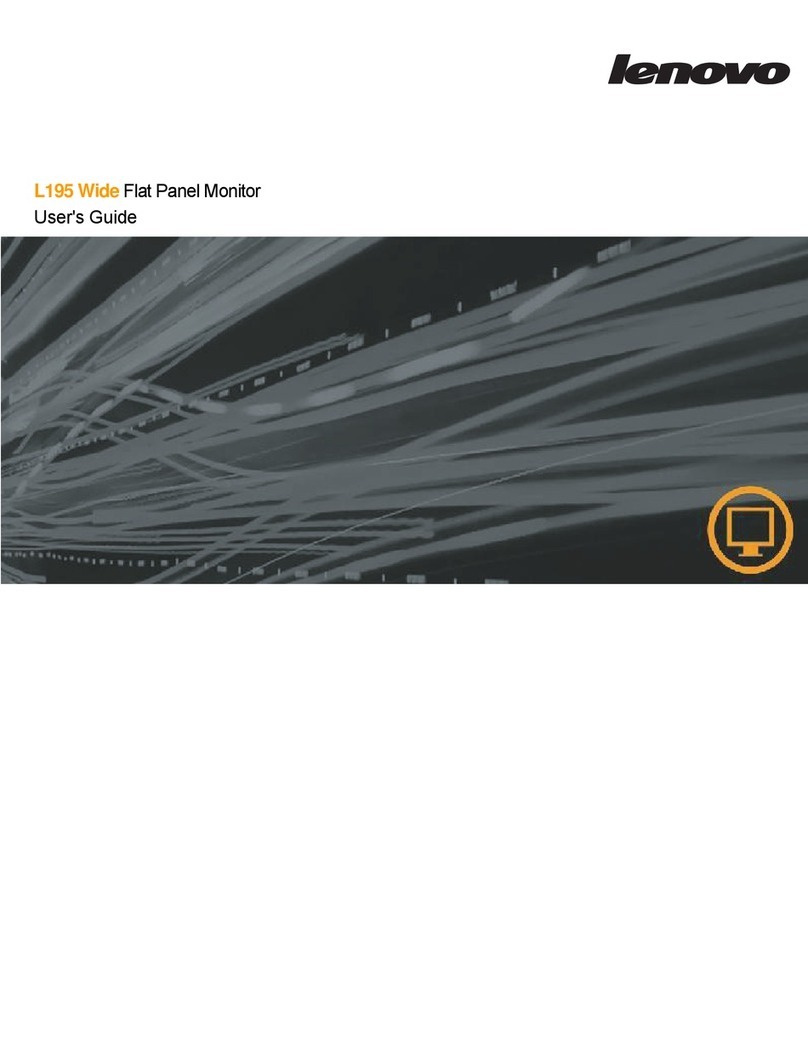 Lenovo L195 Wide Flat Panel Monitor User manual