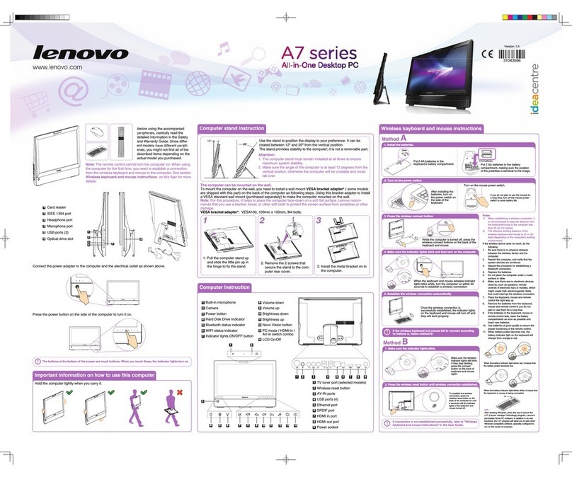 Lenovo IdeaCentre A700 User manual
