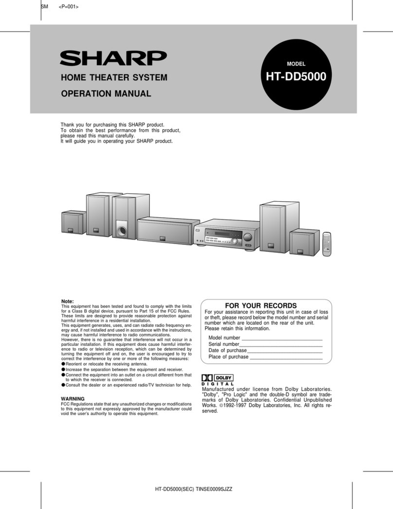 Sharp HT-DD5000 User manual