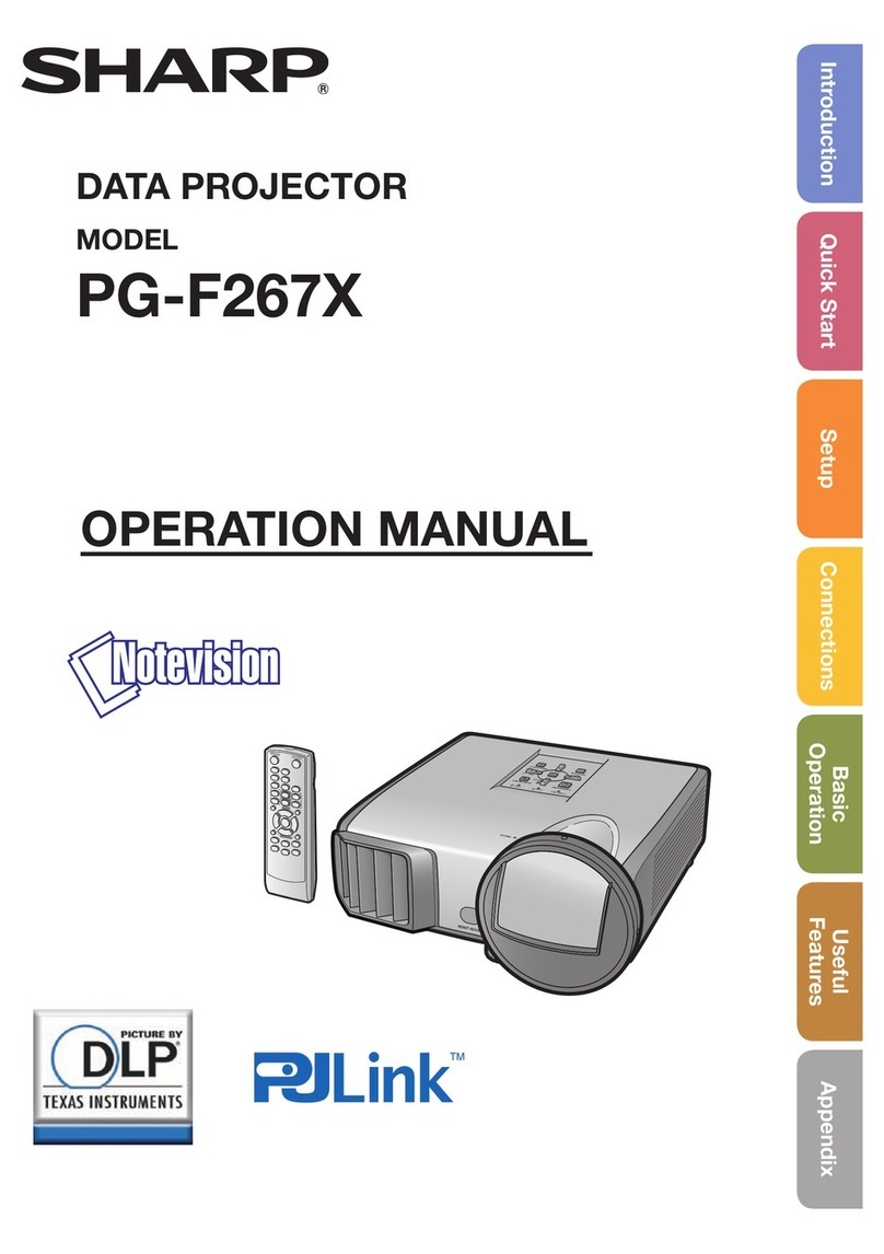 Sharp PGF267X - XGA DLP Projector User manual