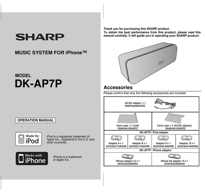 Sharp DK-AP7P - Portable Speakers With Digital Player... User manual