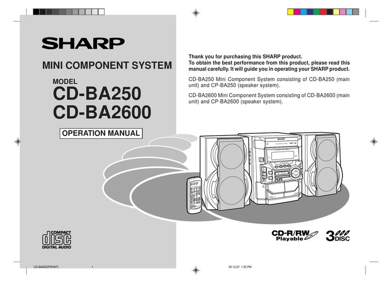 Sharp AQUOS CD-BA250 User manual