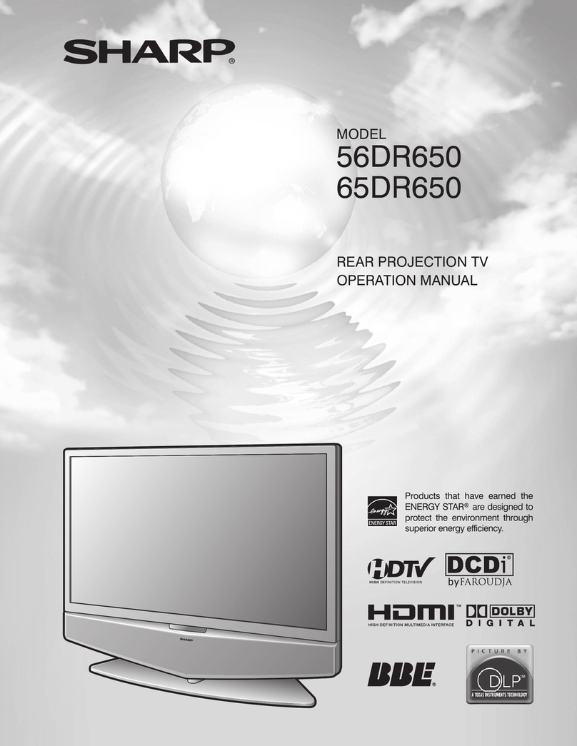 Sharp 56DR650 - 56" Rear Projection TV User manual