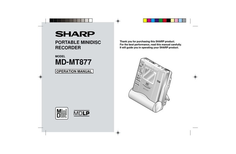 Sharp MD-MT877 User manual Sharp MD-MT877 User manual