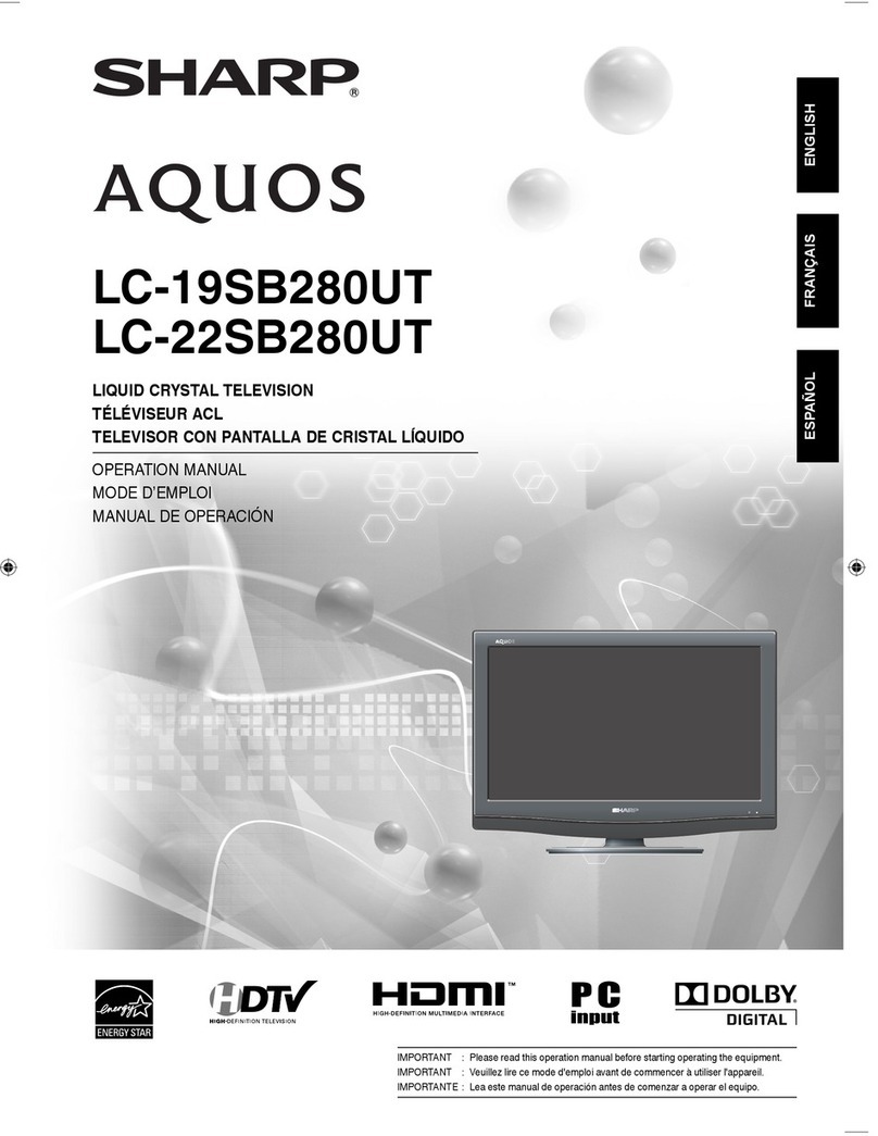 Sharp Aquos LC-19SB280UT User manual