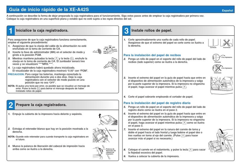 Sharp XE-A42S Guía de inicio Rápido