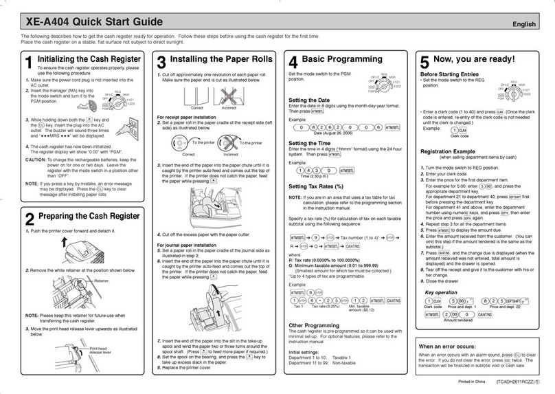 Sharp XE-A404 User manual Sharp XE-A404 User manual