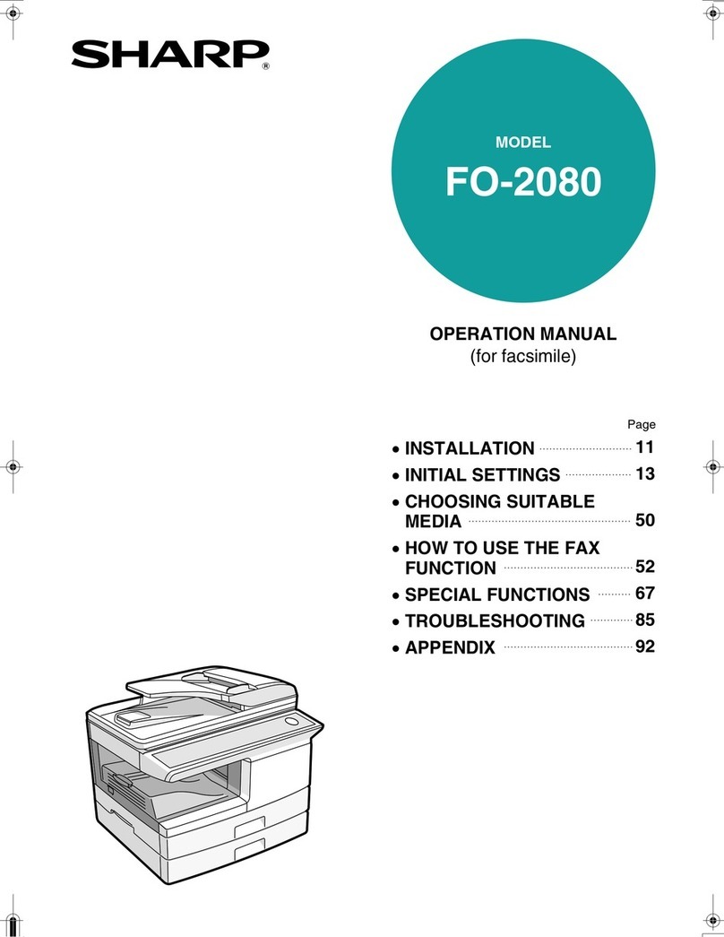 Sharp FO-2080 User manual
