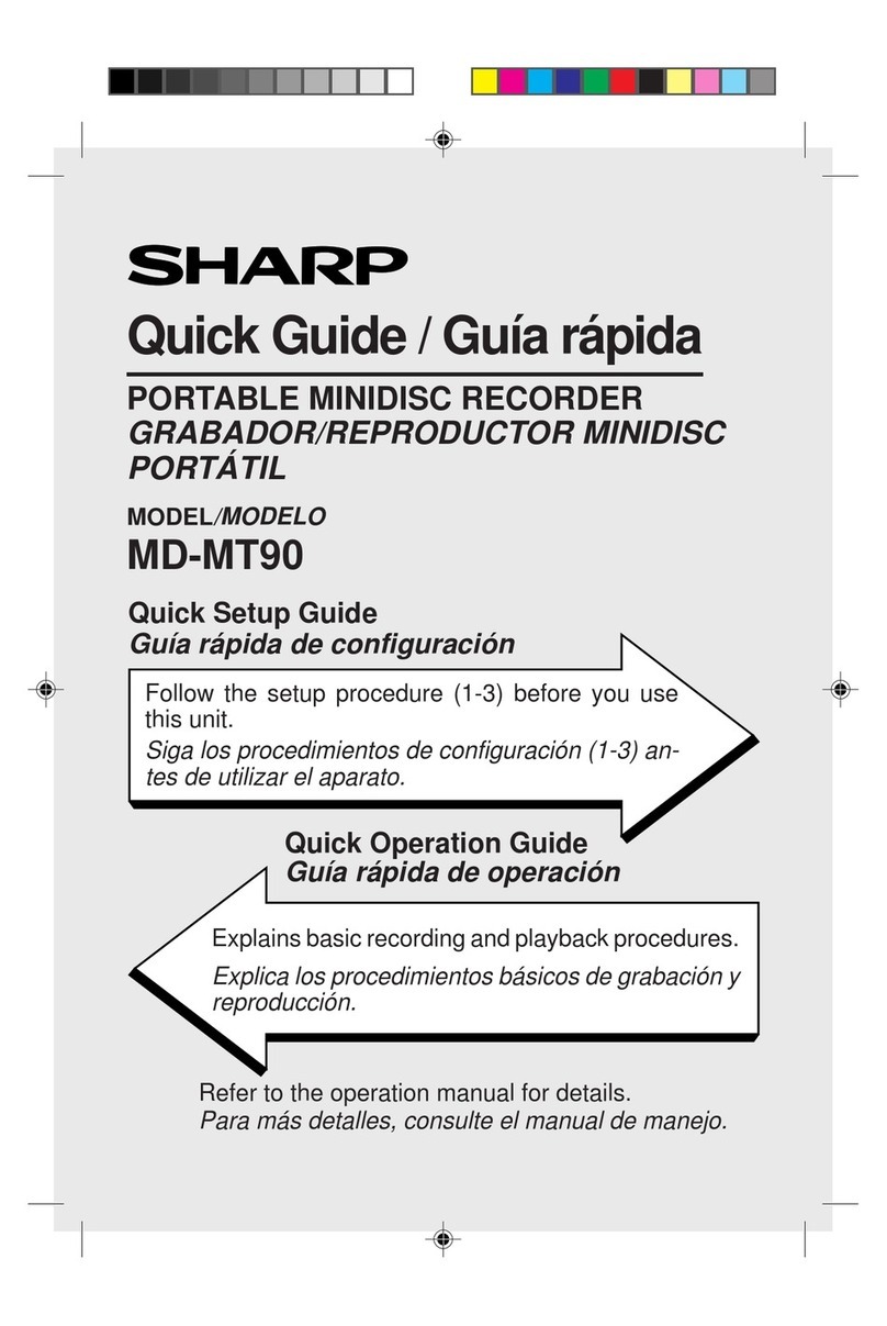 Sharp MD-MT90 User manual