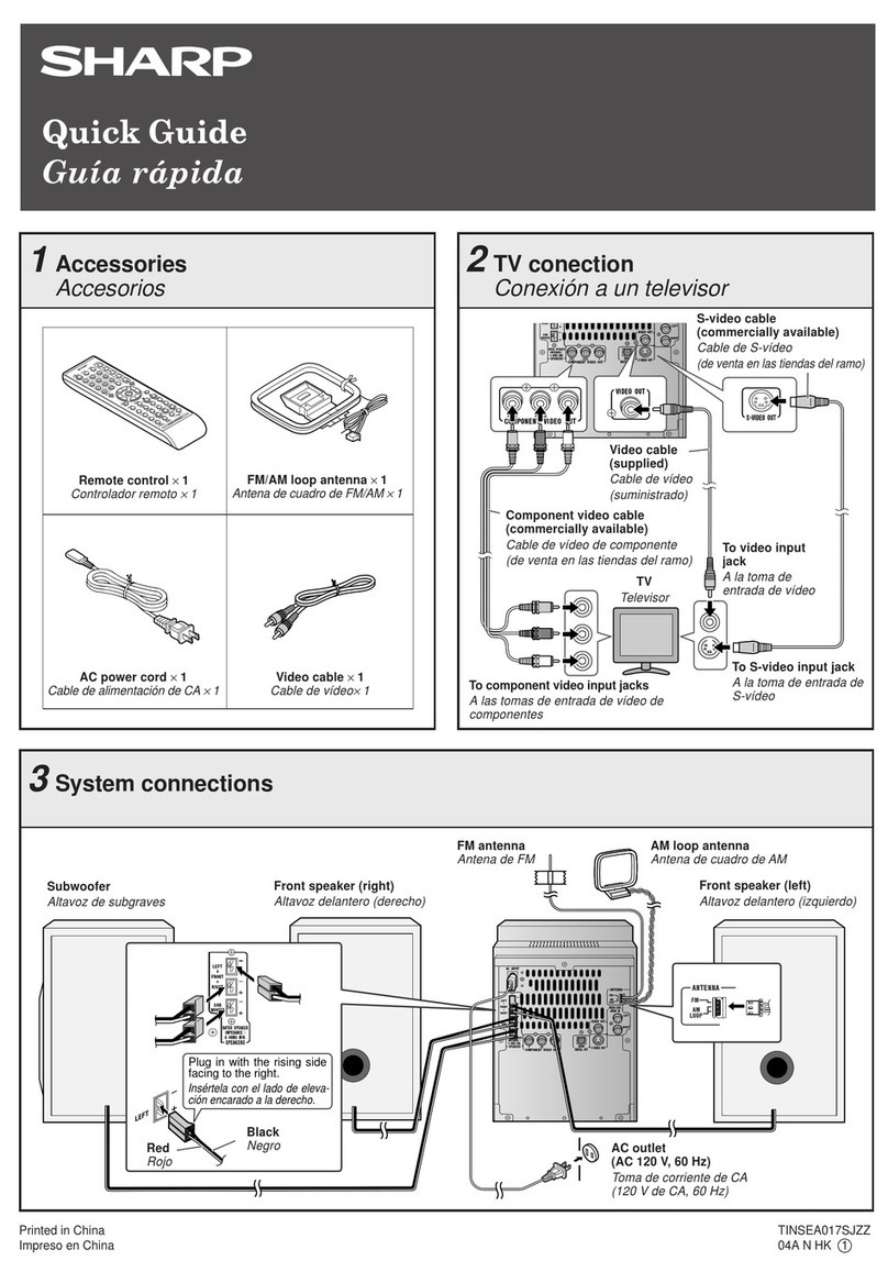 Sharp XLDV50 User manual