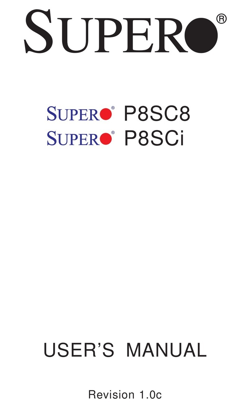 Supero P8SCi User manual Supero P8SCi User manual