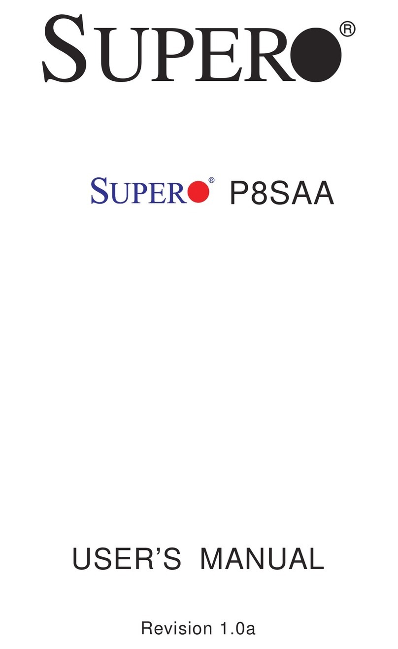 Supero P8SAA User manual Supero P8SAA User manual