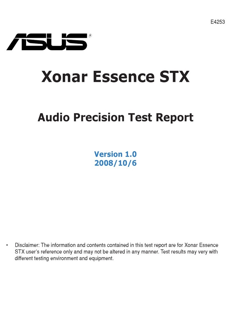 Asus XONAR ESSENCE STX - Sound Card - 192 kHz User manual