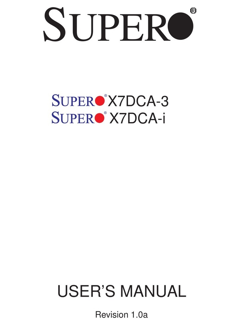 Supermicro X7DCA-3 User manual