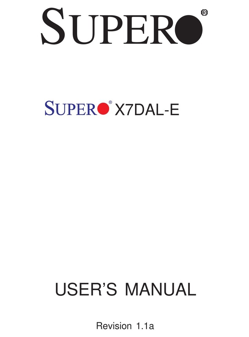 Supermicro Supero X7DAL-E User manual Supermicro Supero X7DAL-E User manual