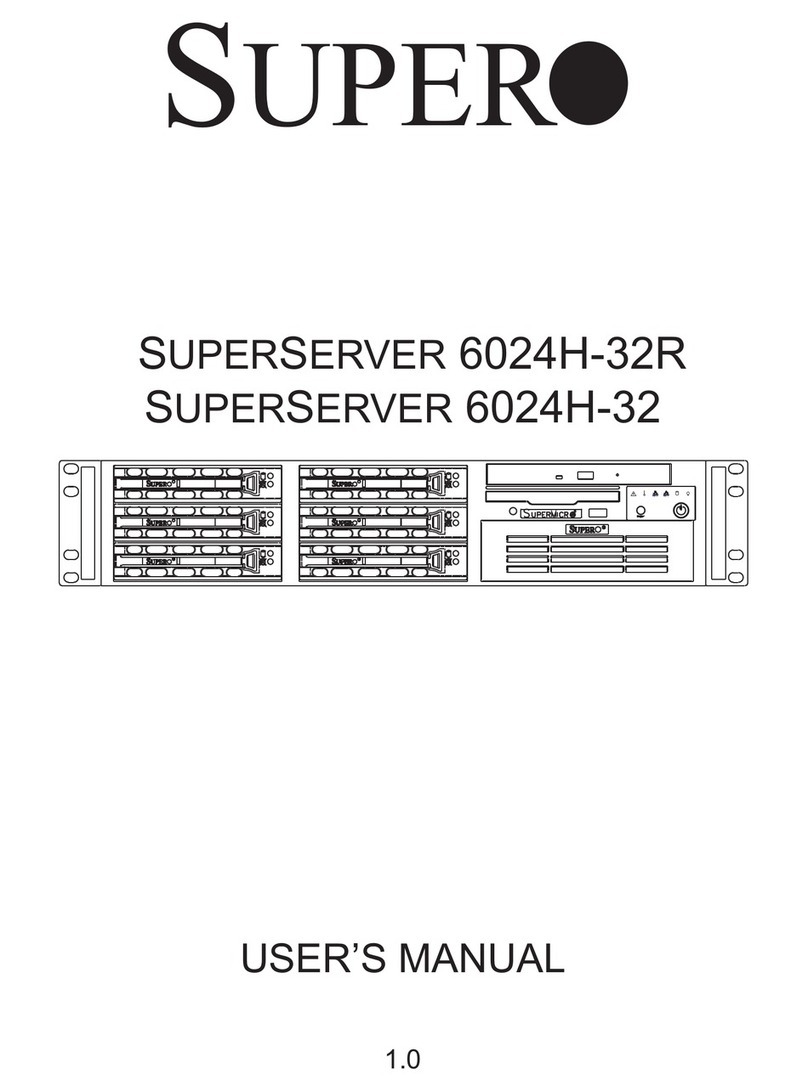 Supero SuperServer 6024H-32 user manual