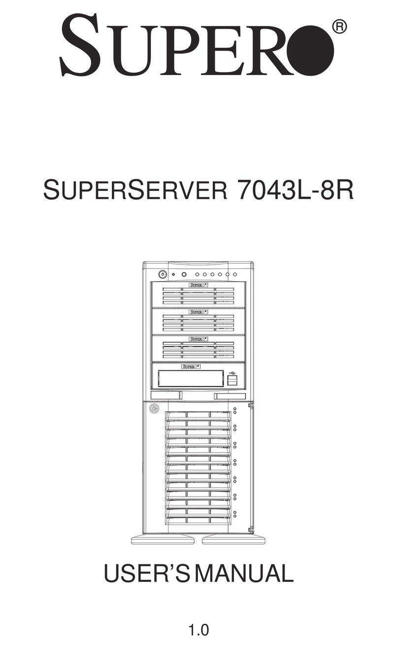 Supero SuperServer 7043L-8R User manual Supero SuperServer 7043L-8R User manual