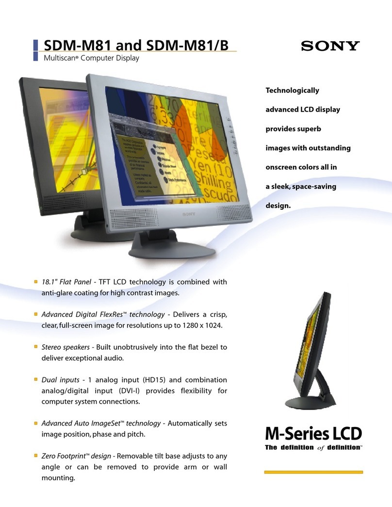 Sony Multiscan SDM-M81 User manual