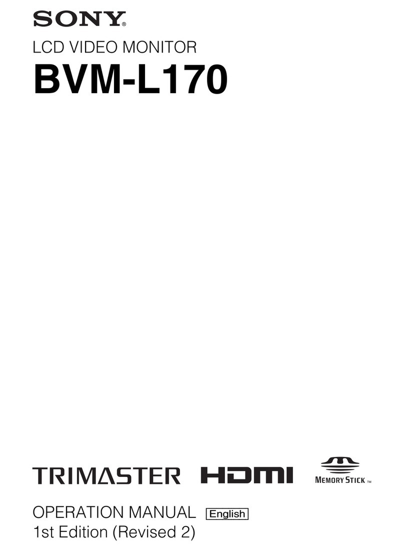 Sony Trimaster BVM-L170 User manual