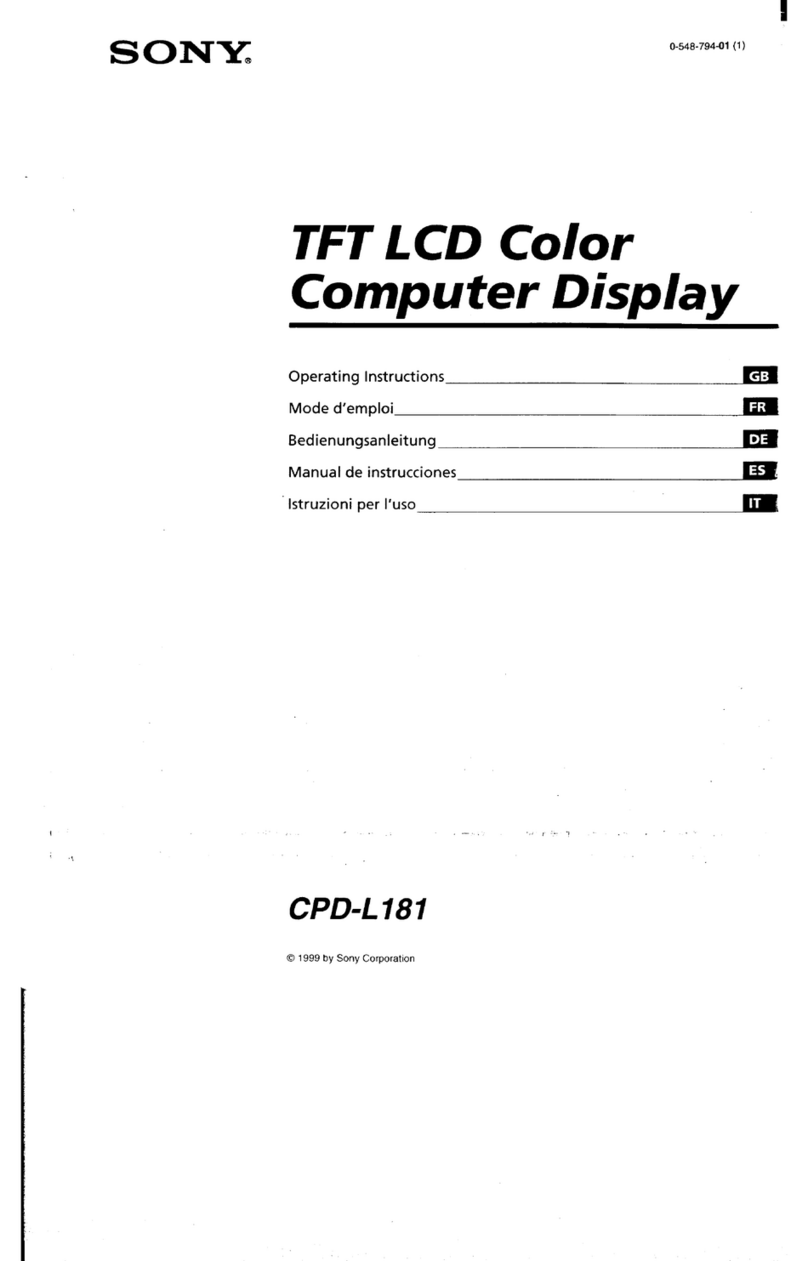 Sony Multiscan CPD-L181 User manual