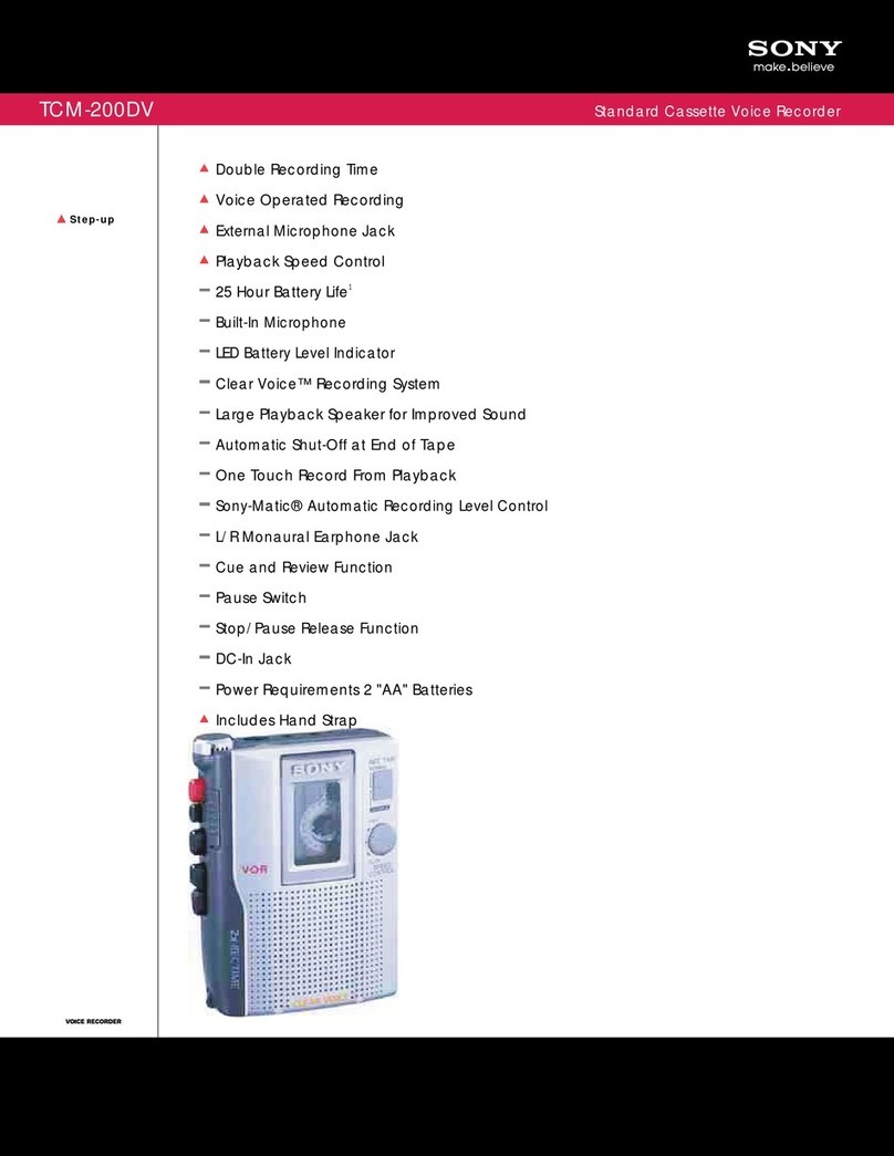 Sony TCM-200DV - Cassette Recorder User manual