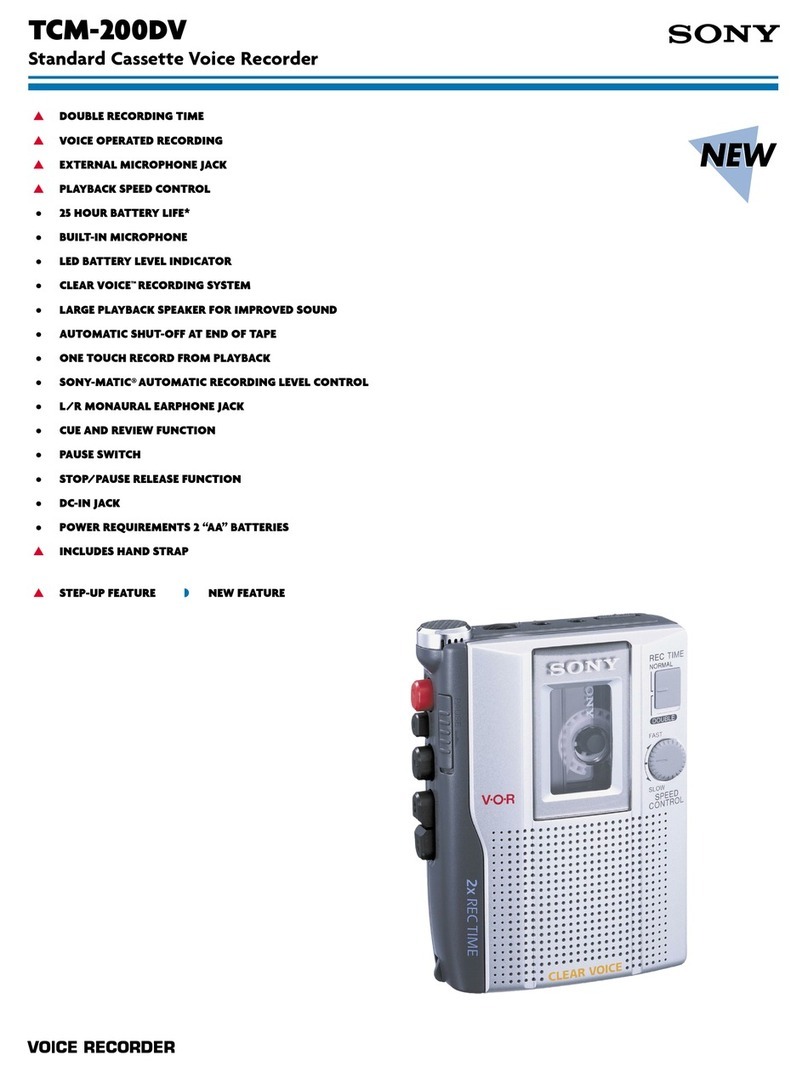 Sony TCM-200DV - Cassette Recorder User manual
