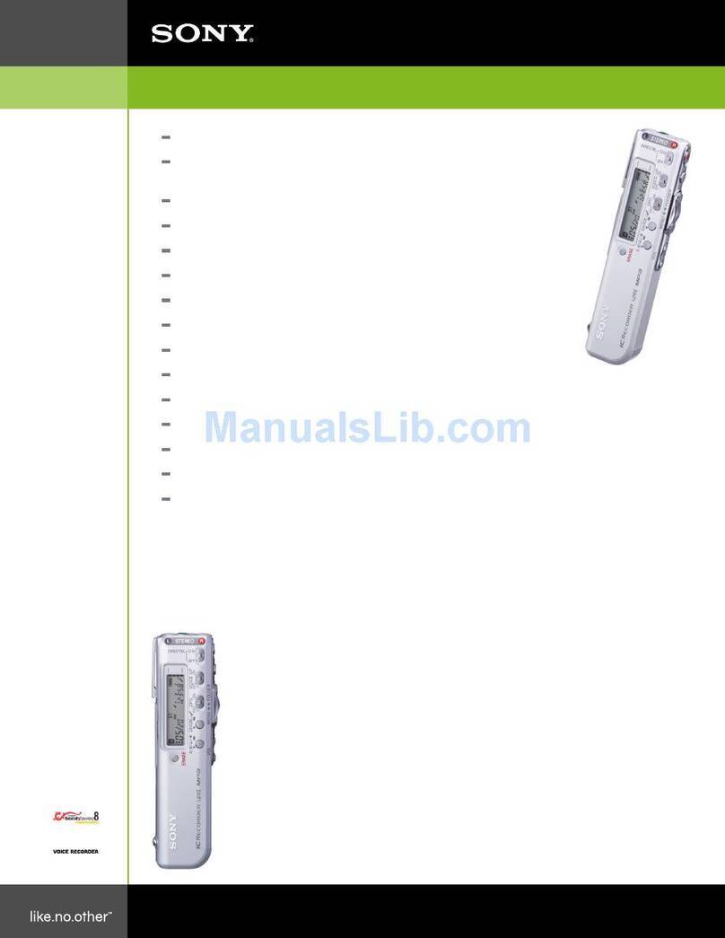 Sony ICD-SX46 - Ic Recorder User manual