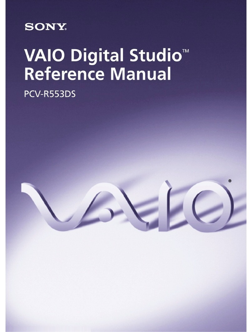 Sony PCV-R553DS - Vaio Digital Studio Desktop... User manual
