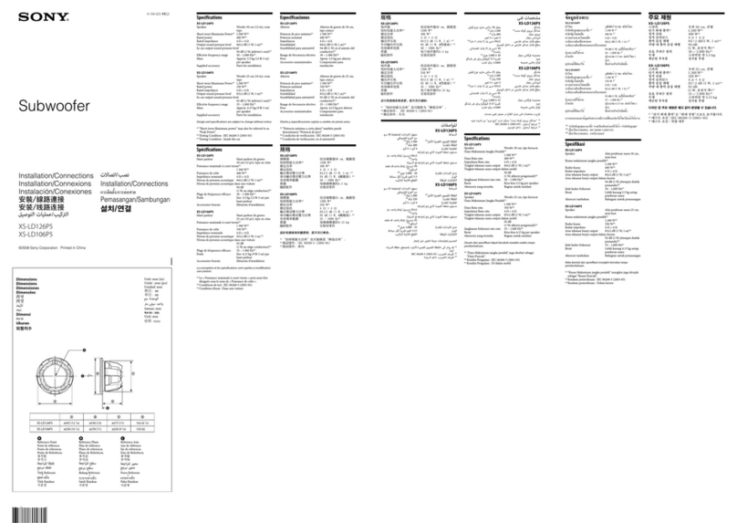 Sony XS-LD126P5 Installation/connections