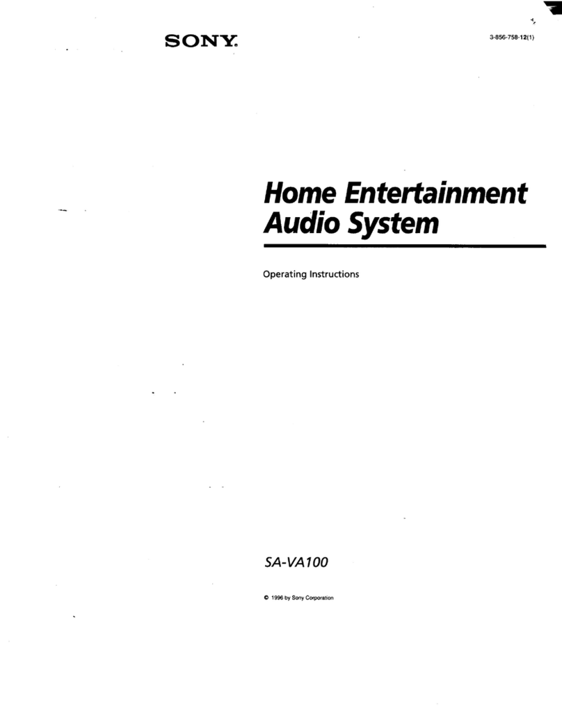Sony SA-VA100 User manual