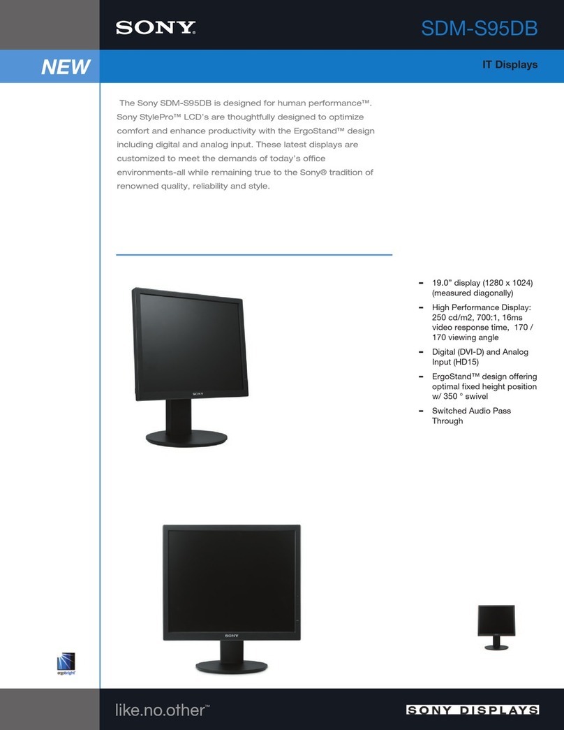 Sony SDM-S95DB User manual Sony SDM-S95DB User manual