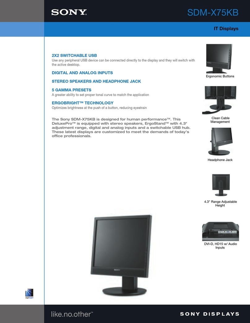 Sony SDM-X75KB User manual Sony SDM-X75KB User manual