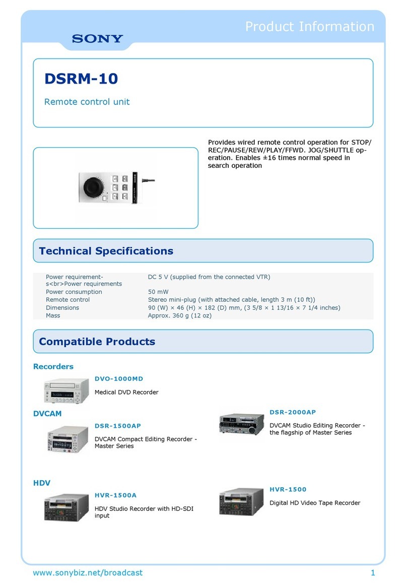 Sony DSRM-10 Product information